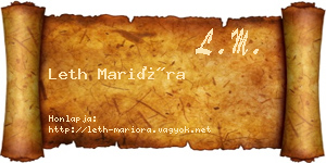 Leth Marióra névjegykártya